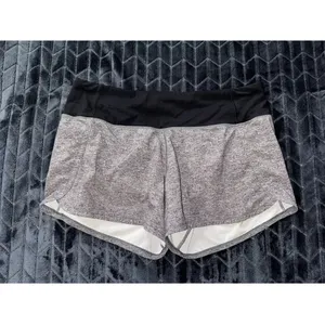 Lululemon Women's Run Time Shorts Athletic with Liner Black Gray Size 6 thumbnail 5