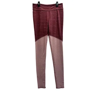 FP Movement Heathered Wine Ribbed Pink Colorblock Evolution‎ Leggings Sz Medium thumbnail 3