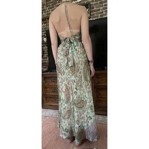 Earthbound Trading Co. Women’s Summer Maxi Tie Open Back Dress Size S thumbnail 2