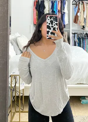 Express Gray Long Sleeve thumbnail 1