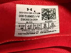 Under Armour SMGX men Size 9 Used All Red Sneakers thumbnail 7