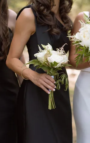 Alfred Sung One-Shoulder Black Dress thumbnail 3
