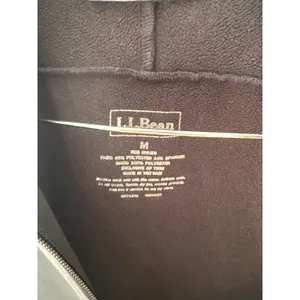 LL Bean Womens Black Softshell Fleece Lined Full Zip Jacket M Regular Size M thumbnail 3