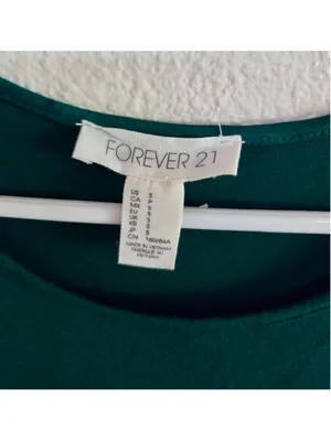 Forever 21 Sleeveless Form Fitting Tank Midi Bodycon Dress Forest Green Small W thumbnail 3