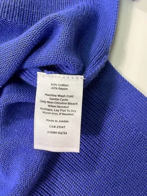 Talbots Cotton Blend Blue V-Neck Button Front Cardigan Size Medium thumbnail 7