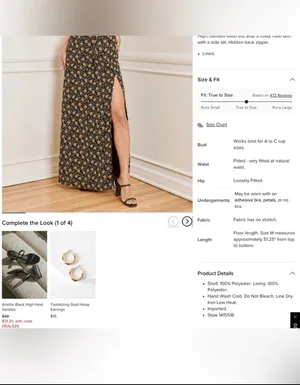 Lulus The Way to Love Black Floral Print Ruffled Maxi Dress Sz M thumbnail 4