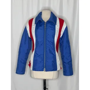 Vintage NUMBER 1 SKI Colorblock Jacket Blue Red White Retro 80s 90s Medium thumbnail 2