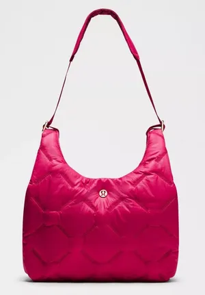 Lululemon NWT Quilty Pleasures Shoulder Bag Mini 5L Berry Rumble Pink Wordmark thumbnail 1