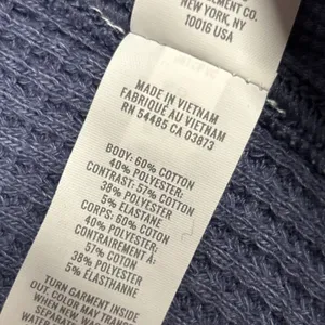 Aerie LumberJane Thermal Waffle Knit Shirt Womens Small Oversized Slouchy Blue thumbnail 5