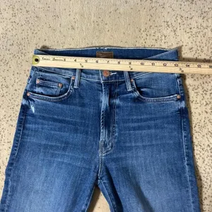 Mother The Insider Crop Step Chew Jeans Dancing On Coals Blue 1417-104‎ Size 26 thumbnail 7