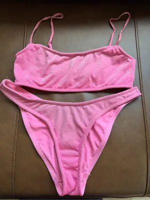 Triangl Mica Pitaya Sparkle Pink Bikini Size Large Bottom Medium Top thumbnail 4