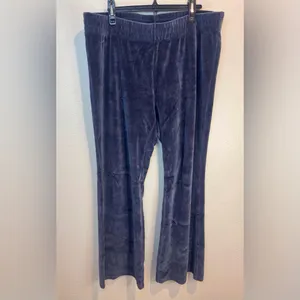 TNA‎ Women’s Blue Sommer Velour Pant Velour Flare Pants Size XL thumbnail 3