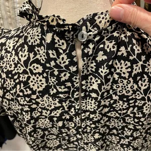 Adorable Black and white floral boho ruffle maxi dress pinch thumbnail 10