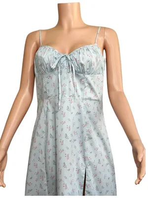 HOUSE OF CB Carina Floral Bustier Midi Dress, Blue, Large thumbnail 10
