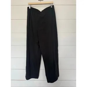 Lululemon Women’s XL Black Wide Leg Woven High Rise Pants Pull On thumbnail 3