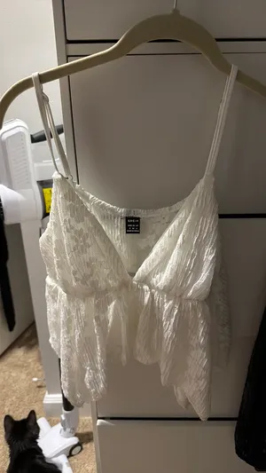 White Lace Tank Shein thumbnail 2