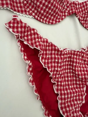 New with tags red Gringham bikini thumbnail 7