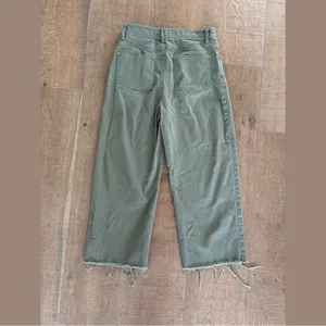 wilfred free raw hem green khaki ankle jeans wide leg thumbnail 2