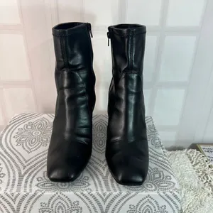 A New Day Tan Almond Toe Side Zip Block Heel Janelle Ankle Dress Bootie Size 11 thumbnail 2