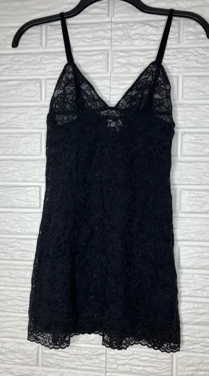 Victoria's Secret black sheer lace lingerie slip dress women's size small sexy‎ thumbnail 1