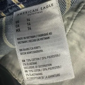 American Eagle Outfitters High Rise Tie Belted Striped Jean Shorts Plus Size 14 thumbnail 10