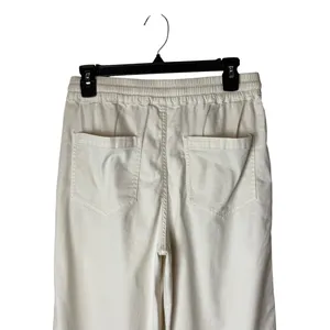 Faherty Arlie Day Pants Women‎ XS Ivory Organic Cotton Linen Drawstring Coastal thumbnail 5