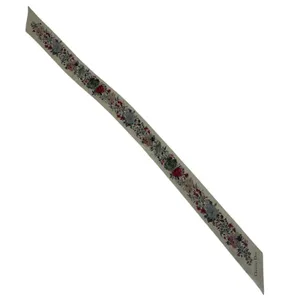 Christian Dior Toile de Jouy‎ Floral Silk Mitzah Scarf Beige Multicolor thumbnail 7