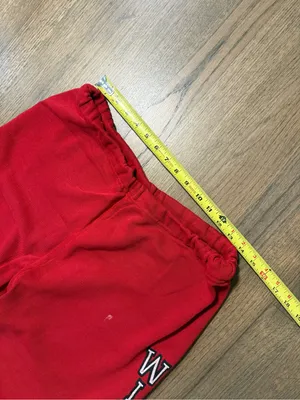 Wisconsin Badgers Vintage Red Jogger Pants Size Medium thumbnail 6