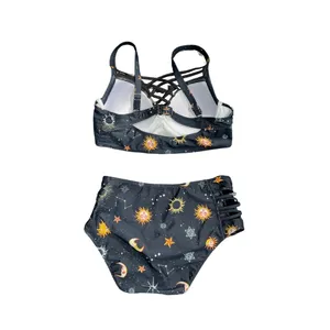 & Other Stories Bikini Two Piece Sun and Moon High Waisted SZ M Celestial Swimsuit Swim Beach thumbnail 2