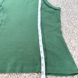Pilcro Anthropologie Tank Top‎ Womens M Green Mock Neck Ribbed Raw Edge Boho thumbnail 12