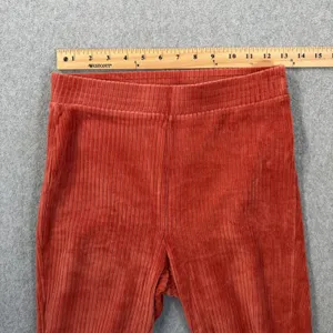 Aerie Corduroy Flare Pants Women's Small Short Burnt Orange Pull On Stretch thumbnail 5