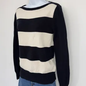 Lauren Ralph Lauren Striped‎ Boat Neck Long Sleeve Top Women SM Nautical Coastal thumbnail 2