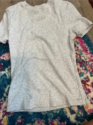 Skims Gray Crewneck Short-Sleeve Women's Top thumbnail 7