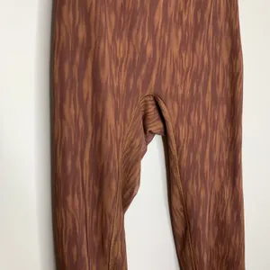 House of CB Erin Mesh Chocolate Brown Print Flare Pants Womens Small thumbnail 6