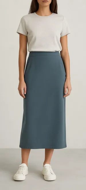Lululemon Softstreme‎ High-Rise Midi Skirt in Belgian Blue thumbnail 1