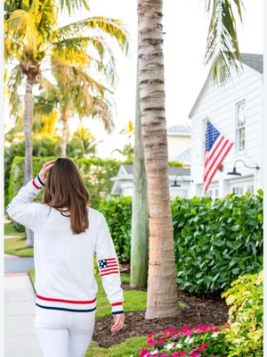 Seabird Unisex Flag Americana Sweater Ultra Prep thumbnail 2