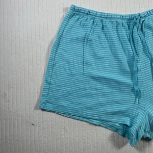 Victoria’s Secret Women’s Medium Blue Striped Lounge Sleep Shorts Drawstring thumbnail 2
