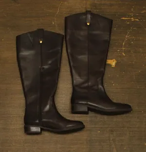 INC International Concepts Wide-Calf Leather Riding Boots Chocolate Brown 6M-WC thumbnail 1