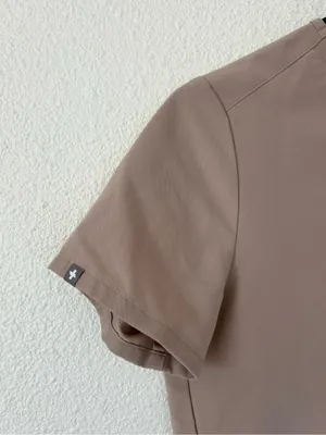 FIGS Catarina Scrub Top in tan sz small thumbnail 4