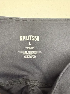 Splits 59 large iselin techflex Black Leggings with Blue, Yellow & White Accent thumbnail 3