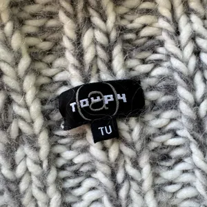Chunky High Neck Wool Zip Up Sweater Gray thumbnail 5