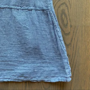 FLAX 100% Linen Scoop Neck Sleeveless Top Pale Blue Size Medium thumbnail 3
