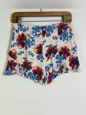 Free People Women’s Floral Ruffle Hem Shorts Sz 2 Boho Festival Cottagecore thumbnail 5