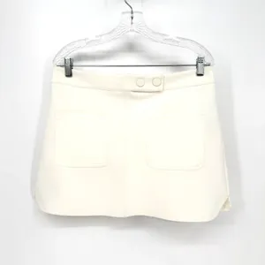 River Island Scuba Pocket Mini Skirt Women 6 White Minimalist Preppy Mod Classic thumbnail 5