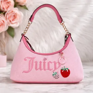 Juicy Couture Pink Strawberry Mini Shoulder Bag Y2K Baguette Purse NWT thumbnail 2