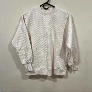 NWT Anthropologie Grey State TEDDI PULLOVER Color: Eggnog size XS thumbnail 3