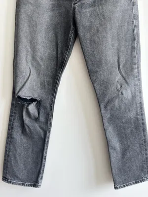 Citizens of Humanity Jolene Jeans 26 Gray Distressed Straight Leg Premium Denim thumbnail 6