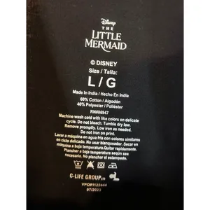 Disney The Little Mermaid Adult Black Graphic T-Shirt NWT Size Large (5533) thumbnail 3