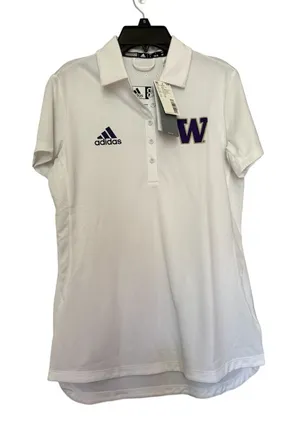 Adidas Washington Huskies white polo size S‎ thumbnail 1