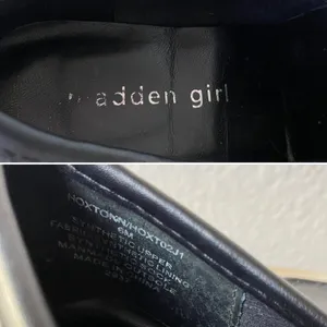 Madden Girl Chunky Y2K Black Loafers Size 6M Vegan Leather Platform Preppy Retro thumbnail 6